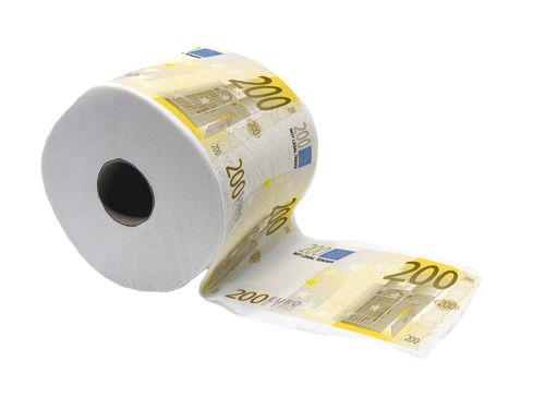 Geld en toiletpapier